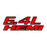 Dodge 6.4L HEMI Metal Car Rear Sticker Trunk Emblem Badge Decal