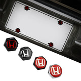 4pcs/set Honda Logo Stainless Steel Car License Plate Bolts