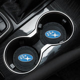 2pcs/set Subaru Logo PVC Waterproof Car Water Coaster