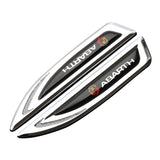 2pcs Abarth Metal Car Side Fender Emblem Sticker Decal