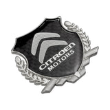 Citroen Metal Carbon Fiber Car Rear Sticker Shield Trunk Emblem Badge Decal