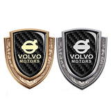 Volvo Metal Carbon Fiber Shield Car Rear Sticker Auto Window Emblem Badge Decal