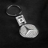 Mercedes Benz Car Logo Diamond Metal Keychain