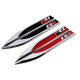 2pcs Volkswagen Rline GTI GTD Logo Metal Car Side Fender Sticker Emblem Badge Decal Decoration