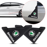 2PCS Skoda Car Door Corner Edge Cover Anti-Scratch Protective Sticker