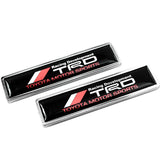 2pcs/set Toyota TRD Logo Metal Car Side Sticker Auto Emblem Badge