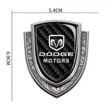 Dodge Metal Carbon Fiber Shield Car Rear Sticker Auto Window Emblem Badge Decal