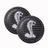2pcs/set Ford Mustang Shelby RS ST Logo PVC Waterproof Car Water Coaster