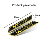 2pcs Infiniti Logo Car Fender Side Sticker Decal Emblem Badge
