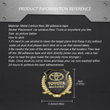 Toyota Metal Carbon Fiber Car Rear Sticker Shield Trunk Emblem Badge Decal