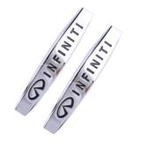 2pcs Infiniti Metal Car Fender Side Badge Decal Rear Emblem Sticker