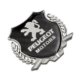 Peugeot Metal Carbon Fiber Car Rear Sticker Shield Trunk Emblem Badge Decal