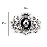 Renault Double Lion Metal Car Rear Sticker Auto Window Emblem Badge Decal