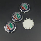 4pcs/set 60mm Alfa Romeo Logo ABS Car Wheel Center Hub Cap