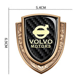 Volvo Metal Carbon Fiber Shield Car Rear Sticker Auto Window Emblem Badge Decal