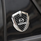 Mazda Shield Carbon Fiber Car Side Window Sticker Emblem Badge Decal