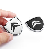 2pcs 39x39mm Citroen Shield Metal Car Window Sticker Emblem Badge Decal