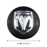 4pcs/set 56mm Dodge RAM RT Challenger Viper Car Wheel Center Hub Sticker Decal