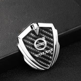 Volvo Shield Carbon Fiber Car Side Window Sticker Emblem Badge Decal