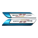 2pcs Honda Mugen Logo Metal Car Side Sticker Emblem Badge Decal Auto Body Decoration