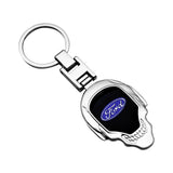 Ford Mustang Skull Metal Car Keychain Key Holder