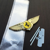 Ferrari Angle Wings Metal Car Front Center Sticker Grille Emblem
