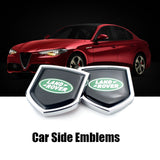 2PCS Land Rover Metal Car Rear Sticker Shield Trunk Emblem Badge Decal