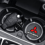 2PCS Mitsubishi Diamond Car Water Coaster Cup Mat