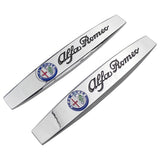 2pcs Alfa Romeo Metal Car Fender Side Badge Decal Rear Emblem Sticker
