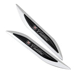 2pcs Cadillac Logo Metal Car Sider Fender Sticker Emblem Badge