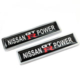 2pcs/set Nissan GTR Nismo Logo Metal Car Side Sticker Auto Emblem Badge
