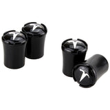 4pcs/set Tesla Logo Car Air Valve Stem Caps Auto Tyre Valve Covers