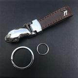 Citroen Leopard PU Leather Car Keychain Key Ring Pendant