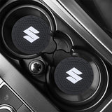 2pcs/set Suzuki Logo PVC Waterproof Car Water Coaster