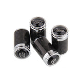 4pcs/set Ford Logo Carbon Fiber Car Air Valve Stem Cap Auto Tyre Valve Covers