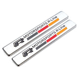 2pcs Volkswagen R Logo Car Fender Side Emblem Badge Sticker