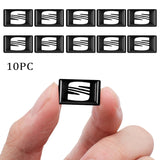 10pcs SEAT FR Epoxy Car Armrest Button Sticker