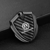 VW Shield Carbon Fiber Car Side Window Sticker Emblem Badge Decal