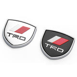 2pcs 39x39mm Toyota TRD Shield Metal Car Window Sticker Emblem Badge Decal