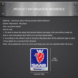 SAAB Aluminum Alloy Car Body Sticker Nameplate Rear Emblem Badge Decal