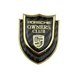 Porsche Shield Carbon Fiber Car Rear Sticker Window Emblem Badge Decal