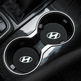 2pcs/set Hyundai Logo PVC Waterproof Car Water Coaster