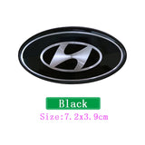Hyundai Elliptical Metal Car Window Sticker Emblem Badge Decal