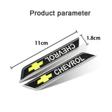 2pcs Chevrolet Logo Car Fender Side Sticker Decal Emblem Badge