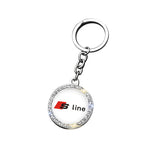 Audi Sline Logo Diamond Keychain Metal Keyring