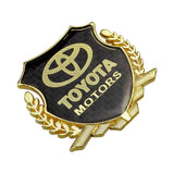 Toyota Metal Carbon Fiber Car Rear Sticker Shield Trunk Emblem Badge Decal