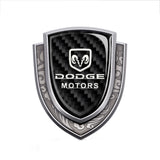 Dodge Metal Carbon Fiber Shield Car Rear Sticker Auto Window Emblem Badge Decal