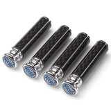 4pcs/set Volvo Logo Carbon Fiber Car Door Bolt Lock Pins Gate Lock Screws
