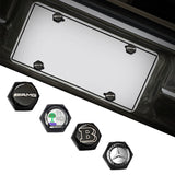 4pcs/set Mercedes Benz AMG Brabus Smart Logo Stainless Steel Car License Plate Bolts