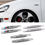 2pcs BMW M Power AC Hamann Logo Metal Car Fender Side Badge Decal Rear Emblem Sticker